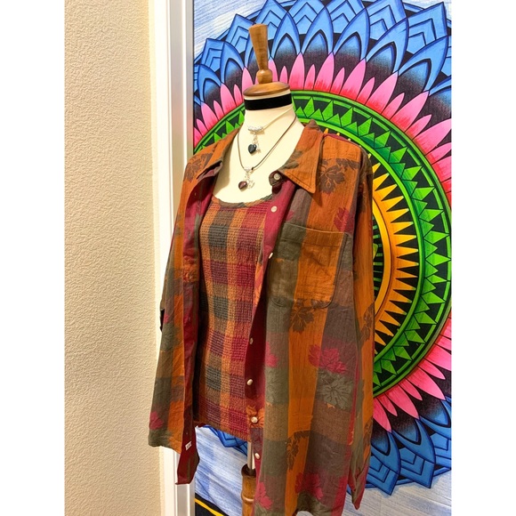 🌈 Stylish Vintage two piece top - Picture 5 of 13